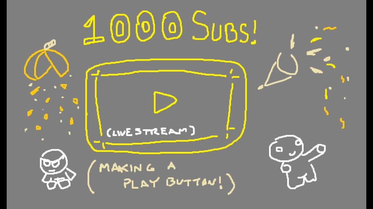 Making and Printing a Play Button | 1K Special Livestream!