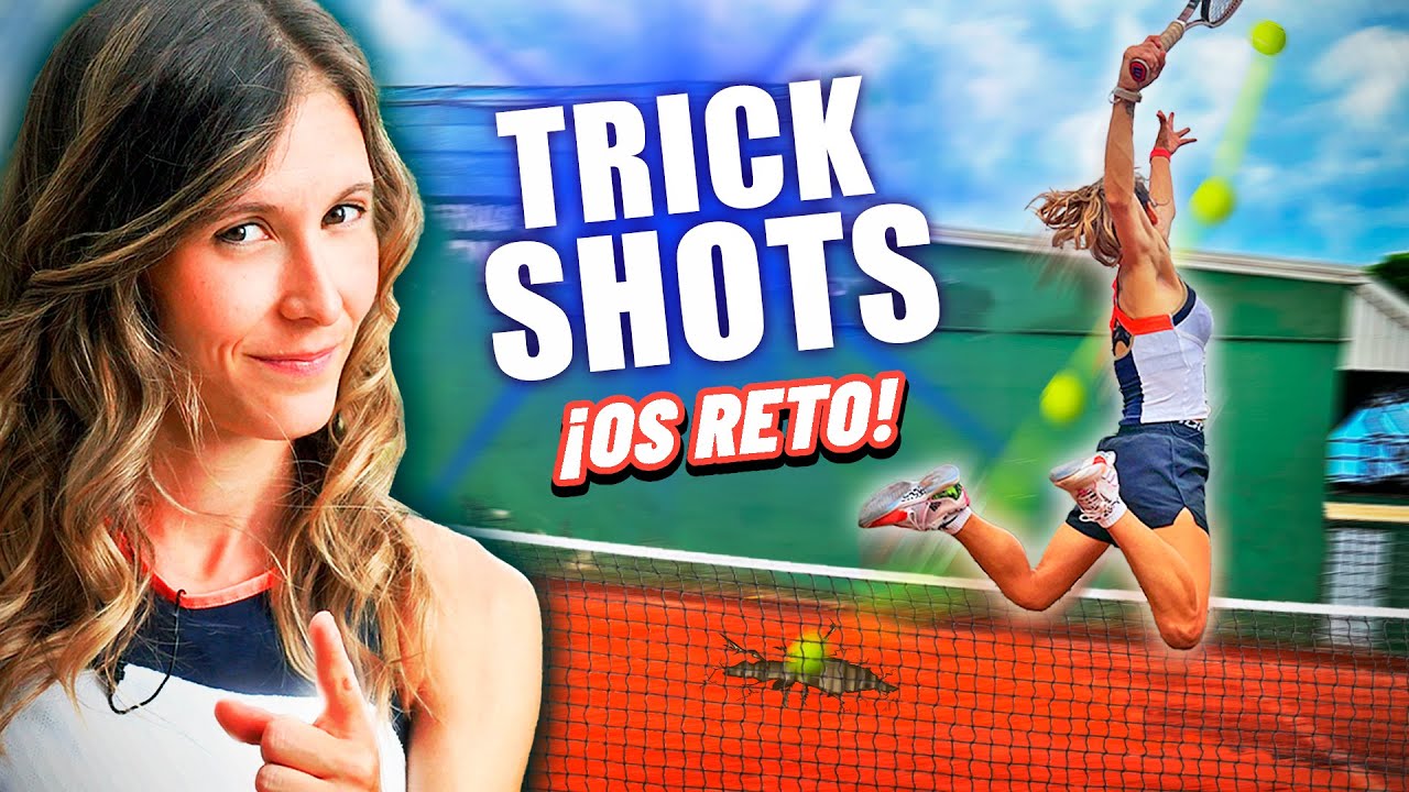 Haciendo TRICK SHOTS (Trucos) de TENIS por 1ª vez ¿PODÉIS SUPERARME? 😏