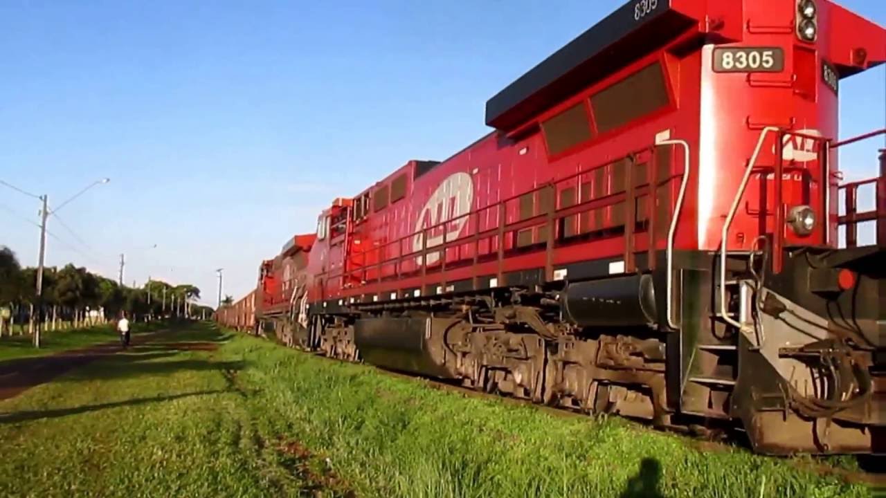 TREM NO LAGO 2 in HD - RAILWAYS BRAZIL -  TRAIN - By FARINA