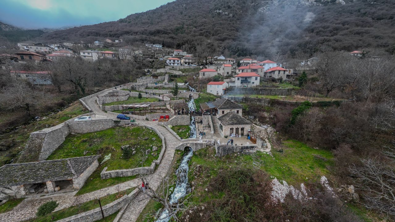 Ανθοχώρι Μετσόβου ,υπαίθριο μουσείο υδροκίνησης Το μαντάνι #dji #mini 3 pro #metsovo