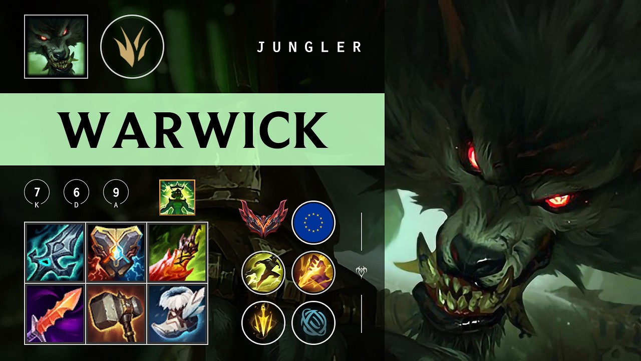 Warwick Jungle vs Vi - EUW Grandmaster Patch 26.04