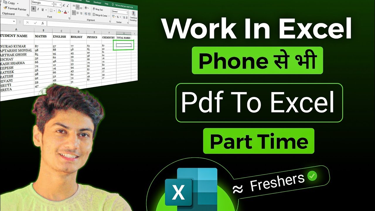 PDF to Excel Work From Home | Beginner-Friendly Guide | Step-by-Step