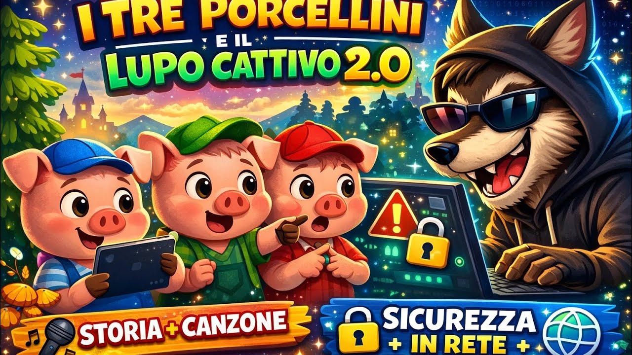 🌐🐷 La Sicurezza in Rete spiegata ai Bambini con I TRE PORCELLINI #buonanottebambini #illupocattivo 