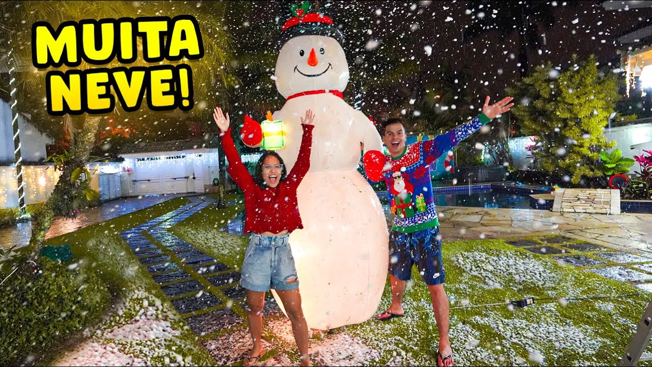 FIZEMOS NEVAR NA MANSÃO PELA PRIMEIRA VEZ! - MUITO INCRÍVEL!