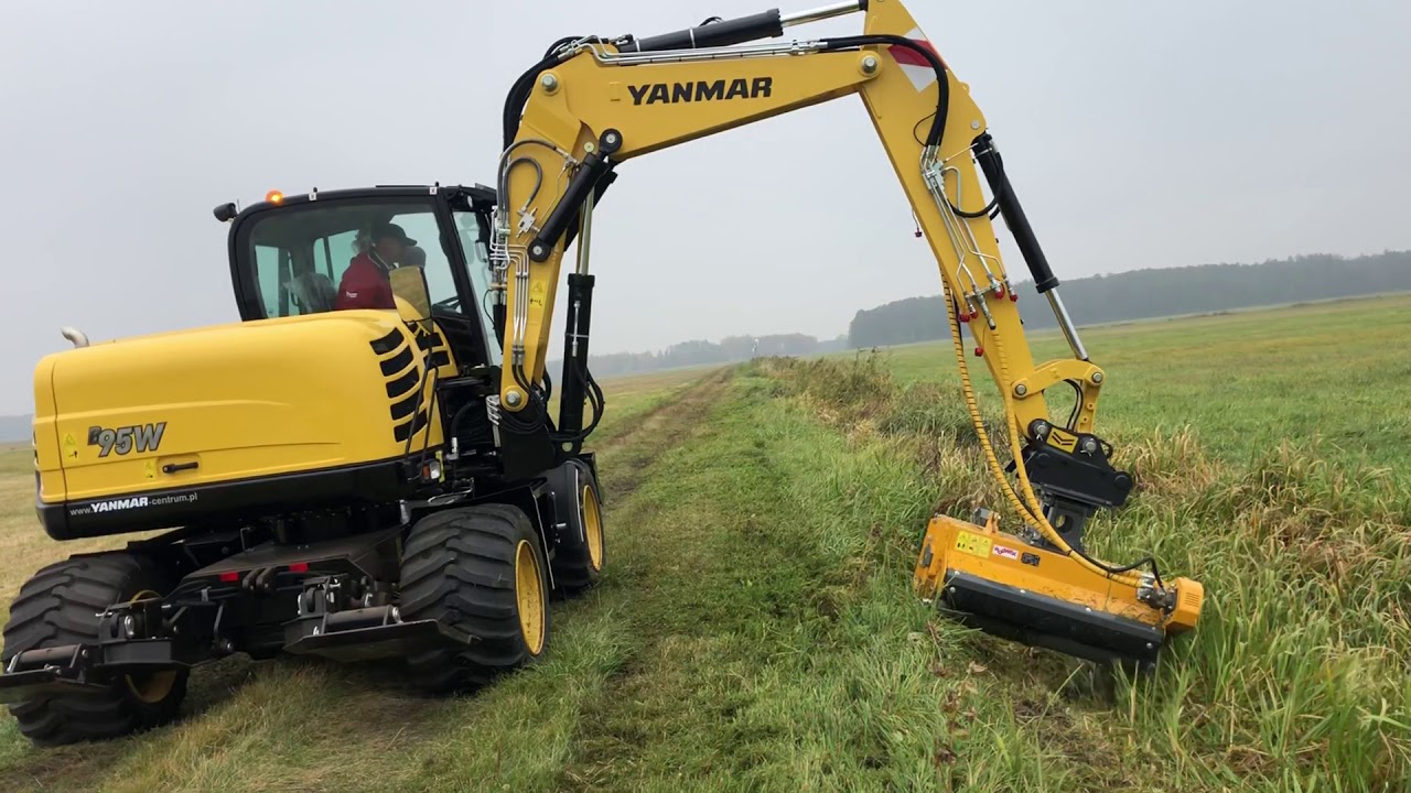 Yanmar B95w z kosiarka typu mulcher 1400 mm
