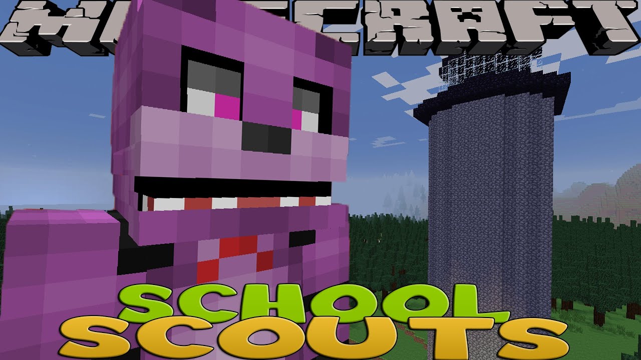 Minecraft School Scouts - FIVE NIGHTS AT FREDDY'S TRAPPING BONNIE!!