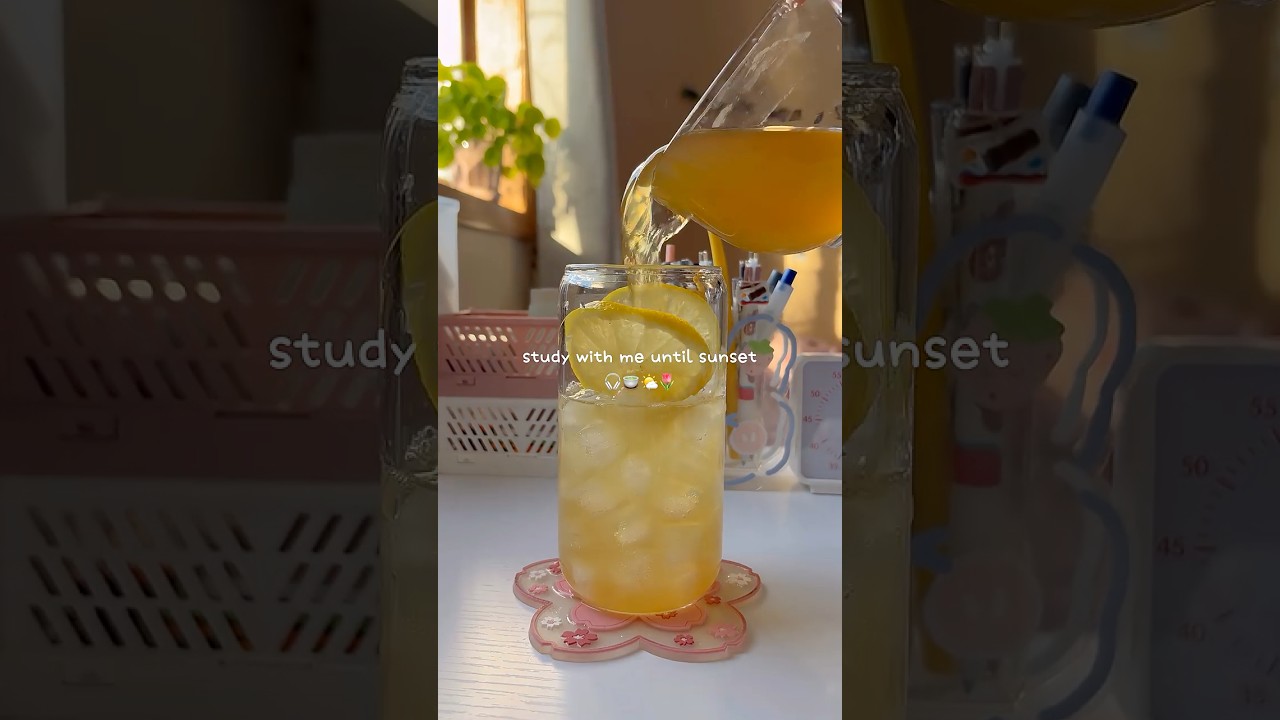 study with me until sunset 🎧🌅🌷| asmr, study motivation, aesthetic