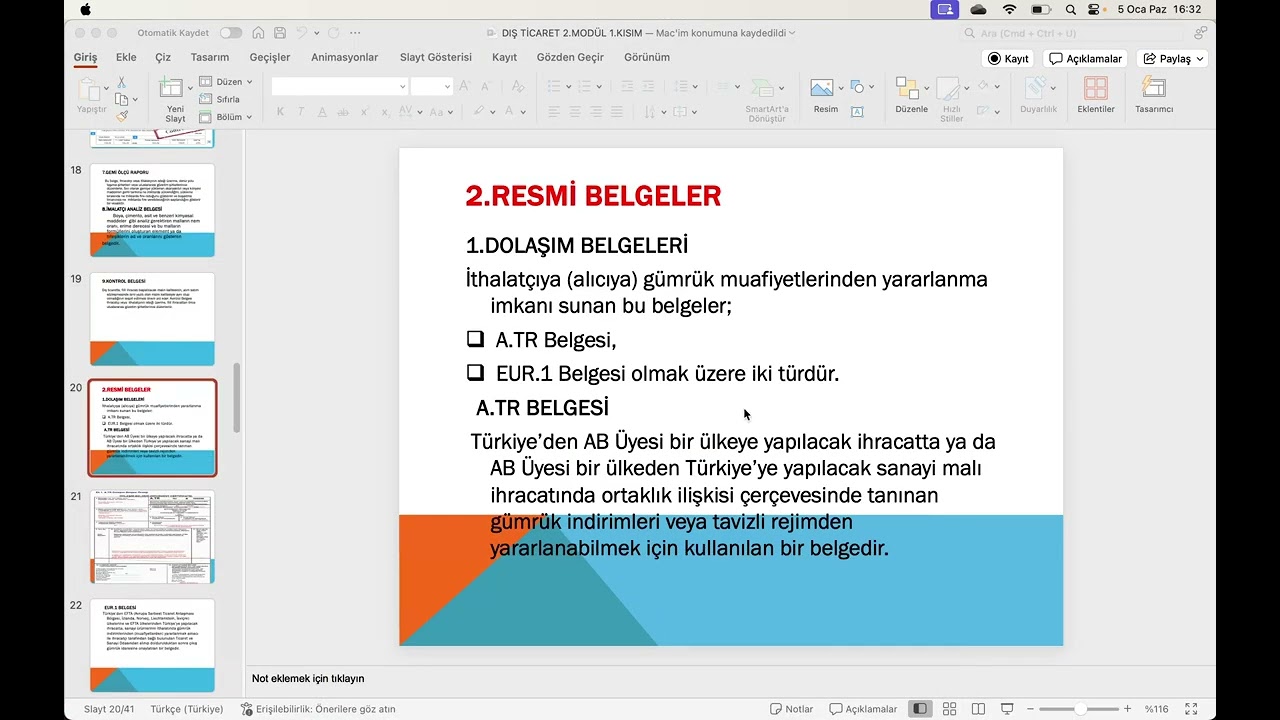 Dış ticarette kullanılan bilgiler
