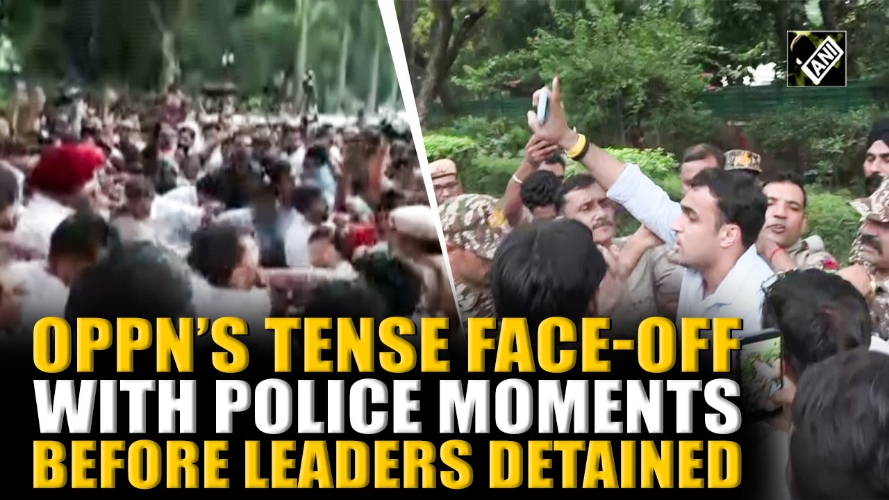 Breaking: Scuffle breaks out between protestors & police as Police detains Opposition leaders on LKM