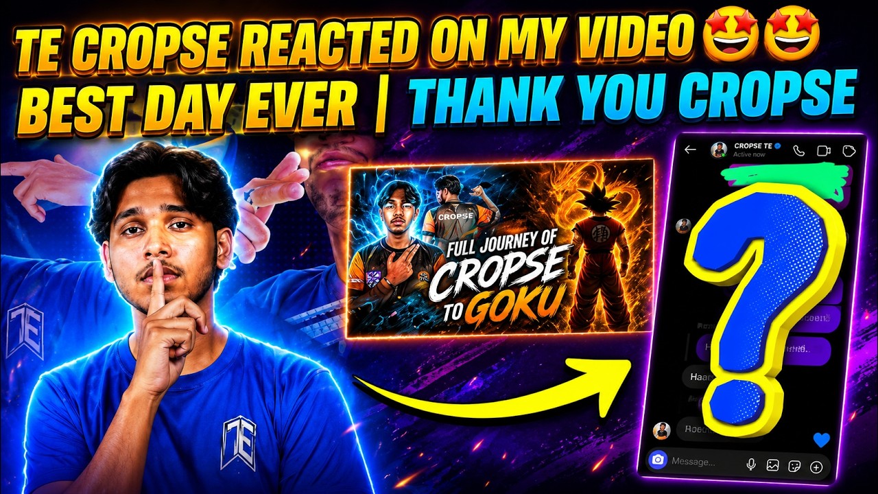 TE CROPSE REACTED ON MY VIDEO | THANK YOU @tecropse  | TEAM ELITE