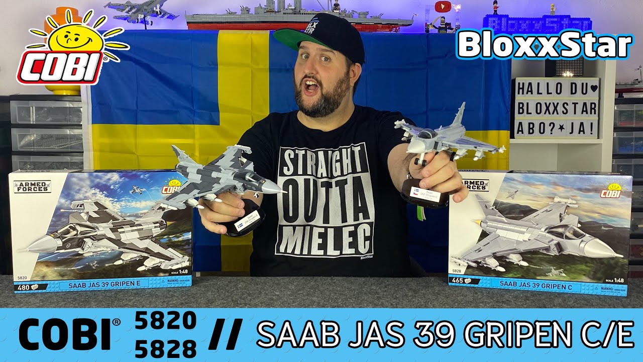 COBI 5820 & 5828 🇸🇪 SAAB JAS 39 GRIPEN C/E💥Double Feature ▶️ UNBOXING, BUILD, REVIEW & HISTORY 💬📽️