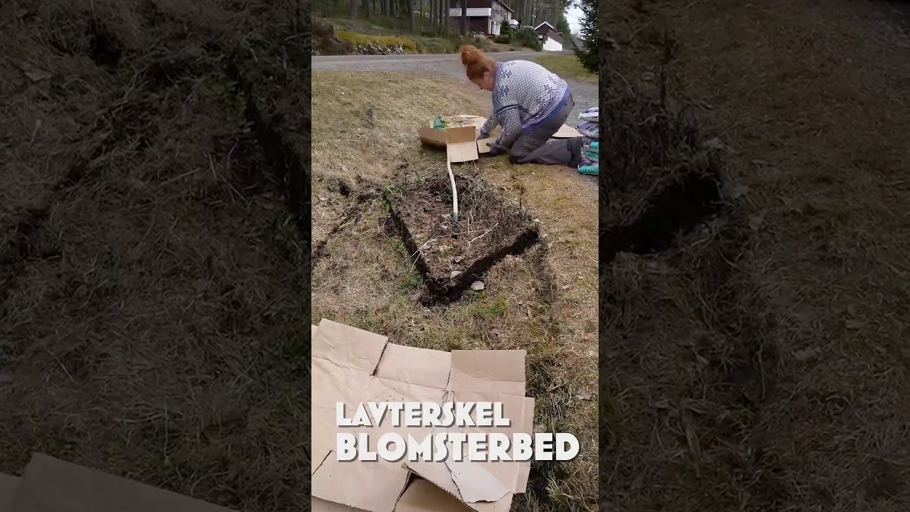 Lavterskel blomsterbed #reinmat #hage #beredskap #selvberging