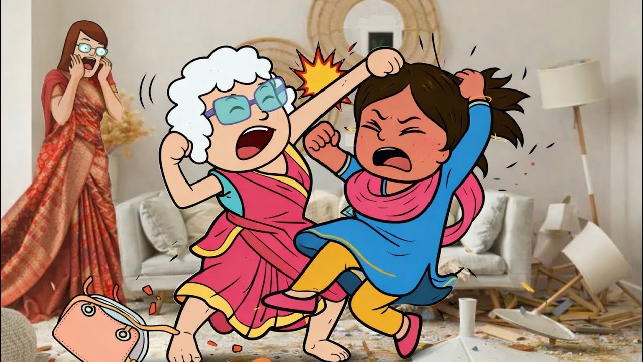 ❤‼️மாமியாரை சுழற்றி சுழற்றி அடித்த மருமகள்.#ammucartoontamil #tvkvijay #trendingshorts #villagestory