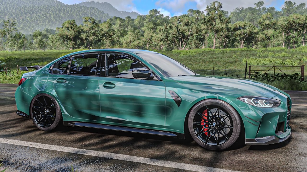 BMW M3 G80 Goblin Green 🔥 S58 Engine Sounds | Forza Horizon 5