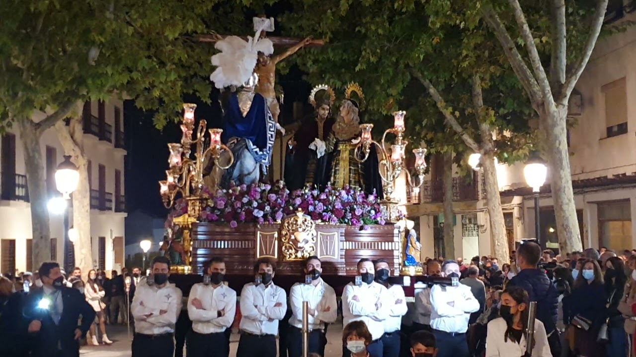 SAGRADA LANZADA,  llegada a la iglesia, Viacrucis Magno, 75 aniversario. Campo de Criptana 2021.