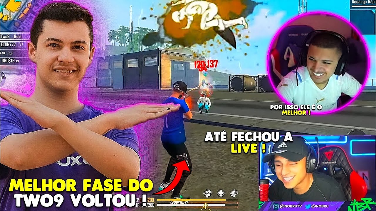 NOBRU FECHOU A LIVE APÓS TWO9 FAZER O IMPOSSÍVEL É IMPRESSIONAR ELTON - MUITAS FARPAS - 4v4