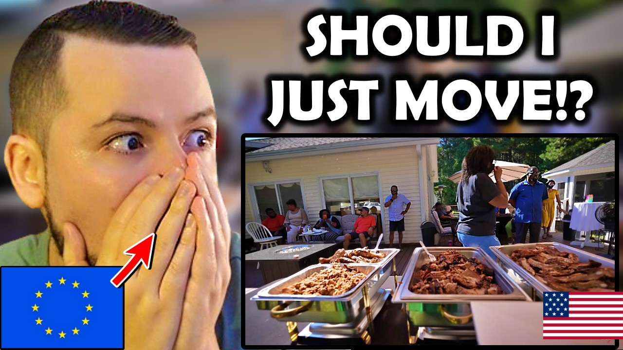 European Reacts to Extreme American Backyard Barbecue!