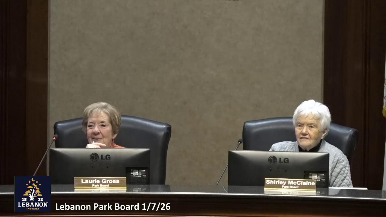 Lebanon, Indiana Park Board Meeting 1/7/26