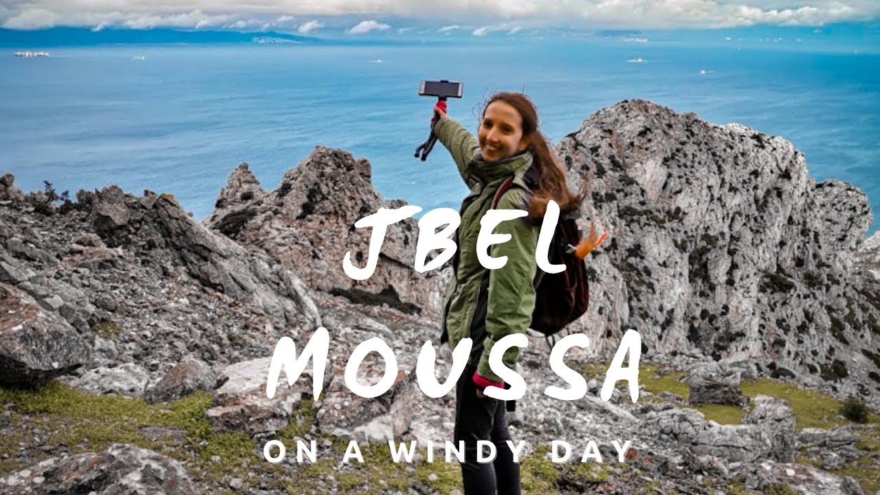 Climbing JBEL MOUSSA On a WINDY day-   جبل موسى في يوم عاصفة (Eng sub)