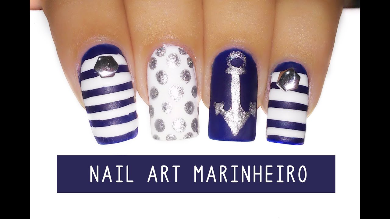 Nail art Marinheiro Fácil