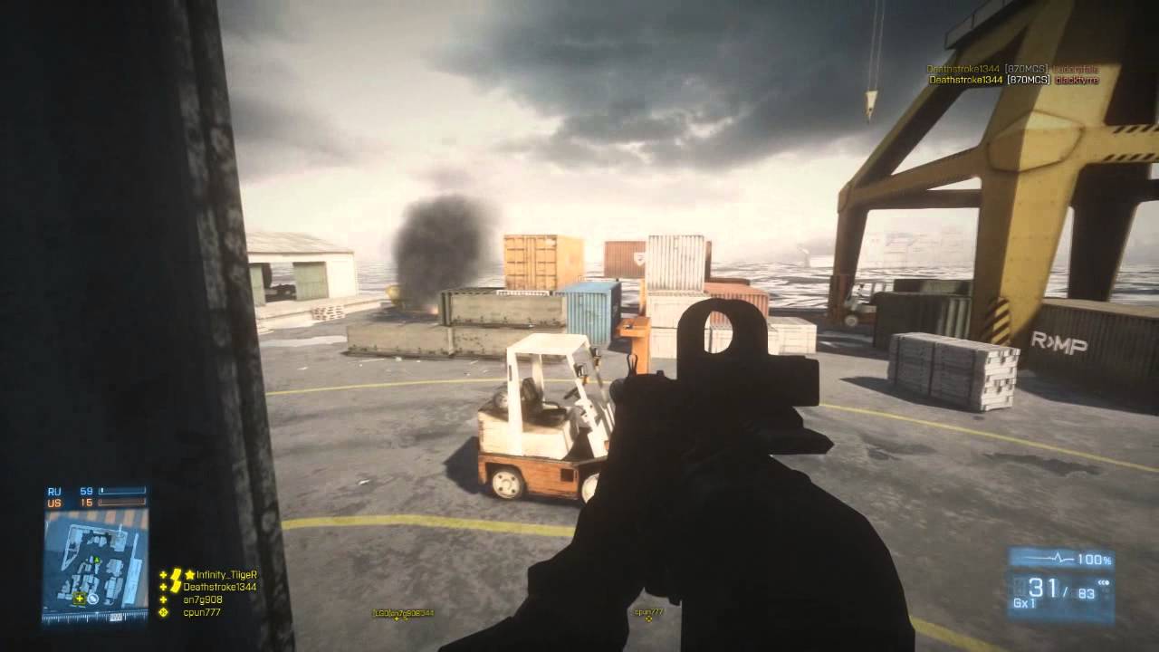 BF3 HD 39 kill streak + partie de Knife and defib only