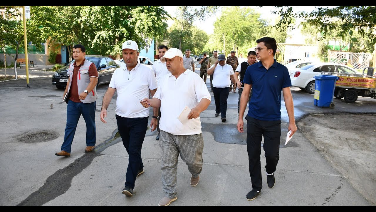 Navoiy shahar hokimi Dilmurod Ergashev shahardagi “Janubiy” mahallasidagi ishlarni o’rgandi