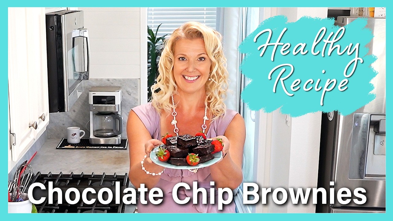 Healthy Dessert Recipe - Chocolate Chip Brownies (Made With Black Beans)