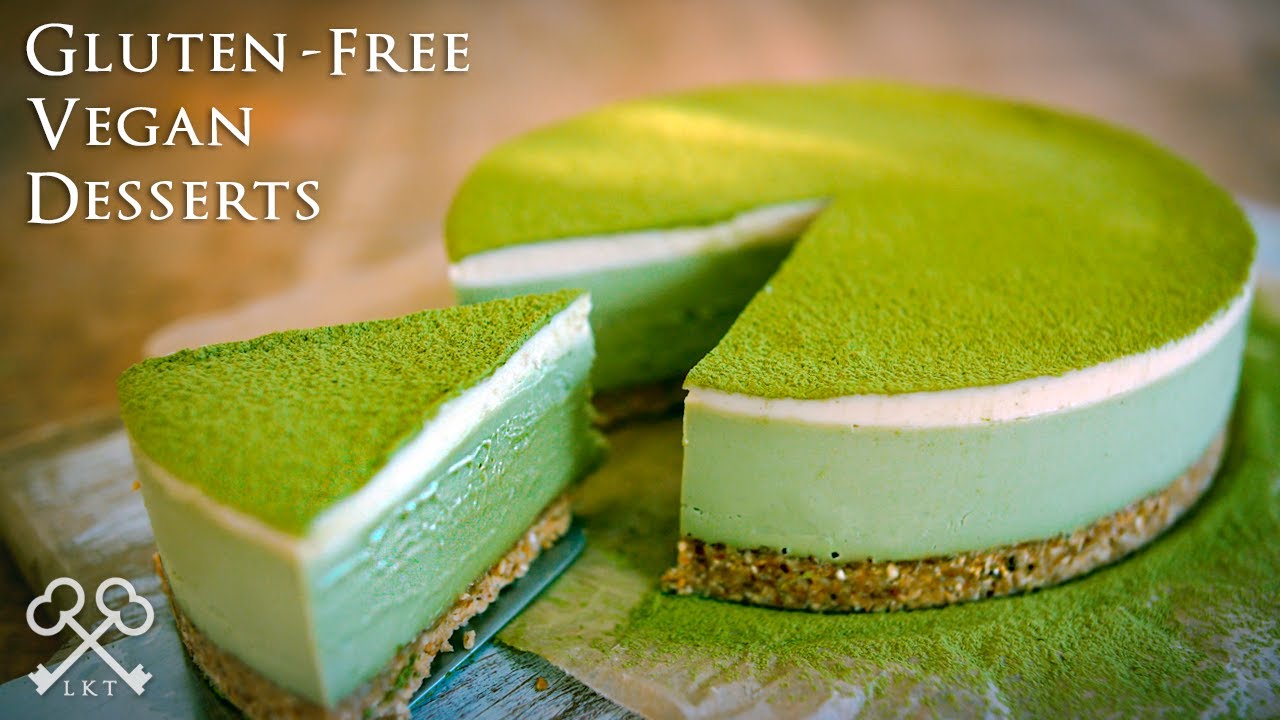 No-Bake Matcha White Chocolate Cheesecake | Gluten Free Vegan Desserts