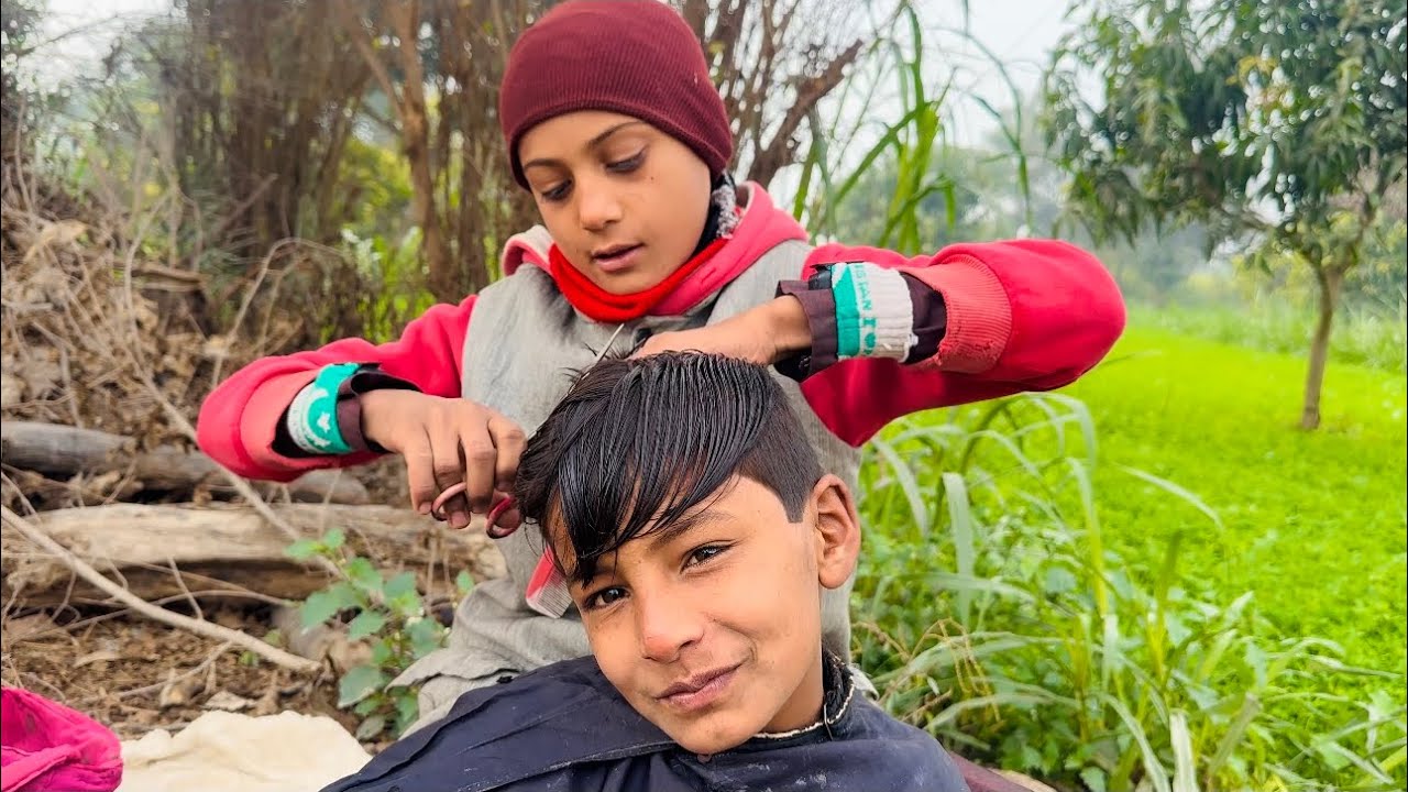ASMR Smallest barber 💈 in the world 🌍 Fast Haircut in Winter ❄️ 