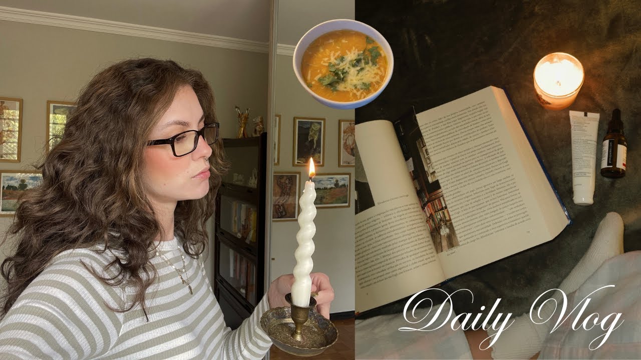 compras na feira artística, sopa de abóbora e momentos cozy 🕯️🍜🎨