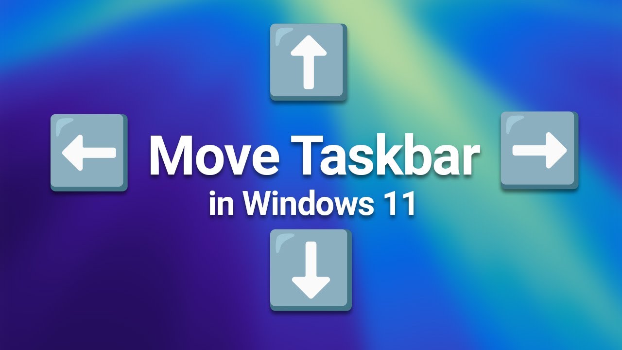 Move the Windows 11 Taskbar (the easiest way)