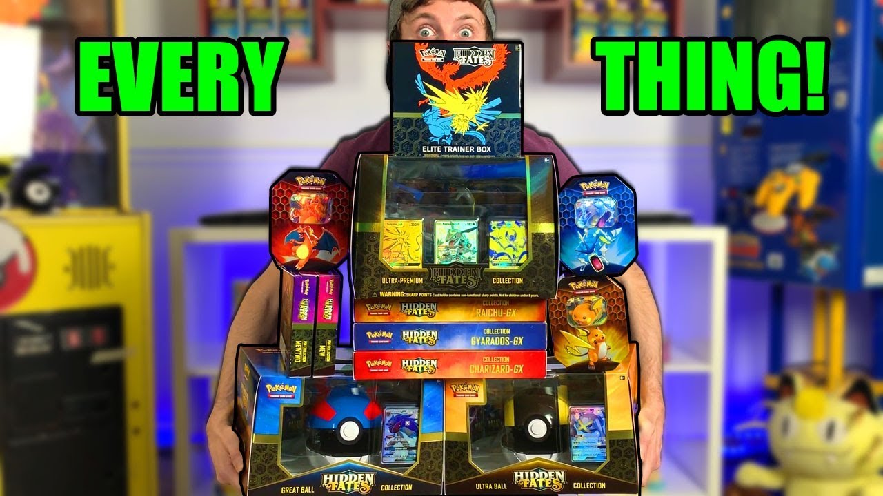 ULTIMATE HIDDEN FATES POKEMON CARDS OPENING! One of Every Box & Tin Ever Released