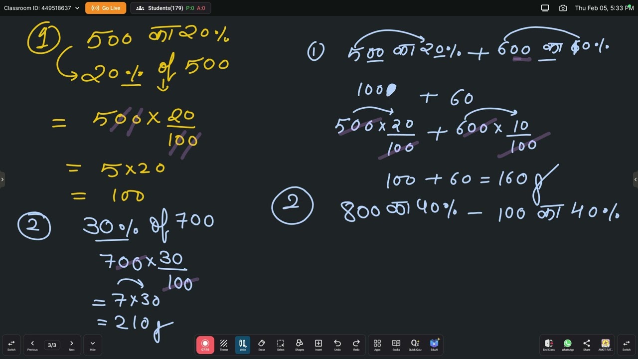 EXCELLENCE SCHOOL MATH PART 1