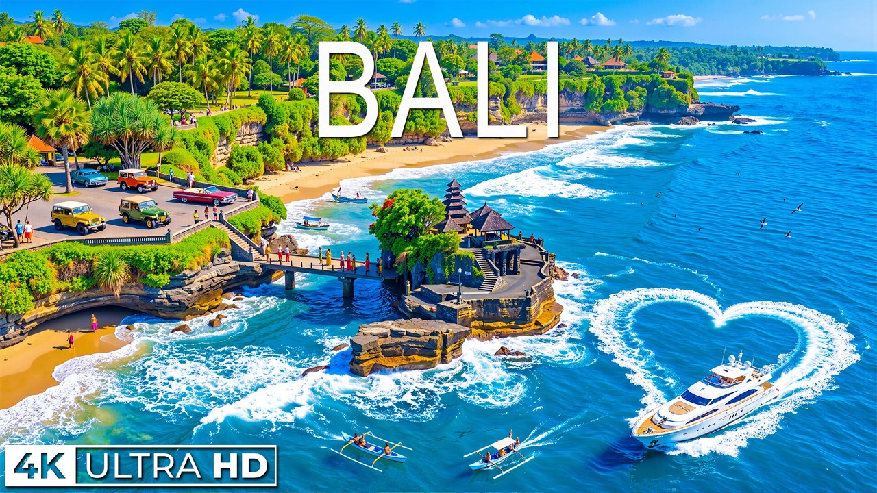 Бали 🇮🇩 Видеосъемка с дрона в формате 4K | Скалы, храмы и потрясающие виды на океан в Улувату