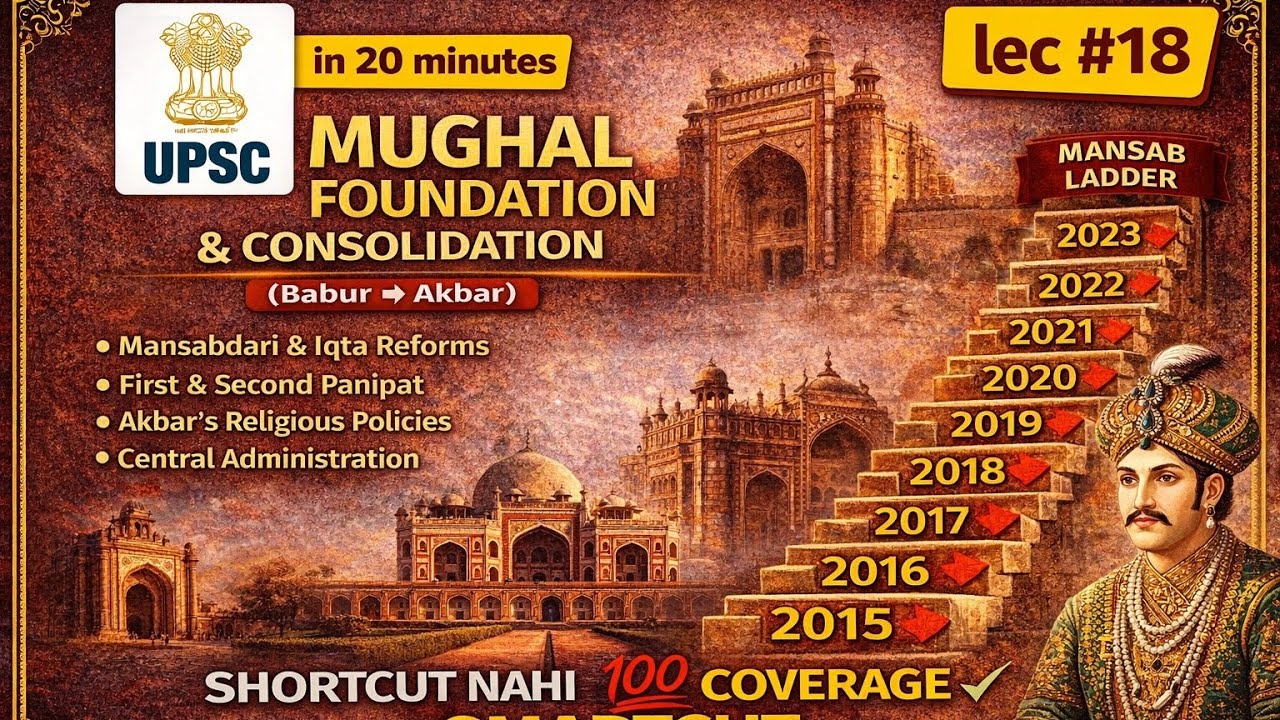 History PYQs series (Mughals) (lec 18) for UPSC CSE CDS CAPF and other grade And B exams.