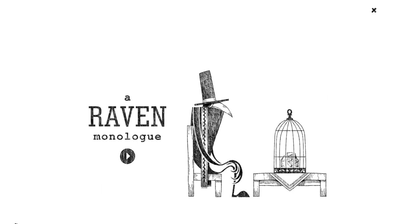 A Raven Monologue Full Playthrough / Longplay / Walkthrough (no commentary)