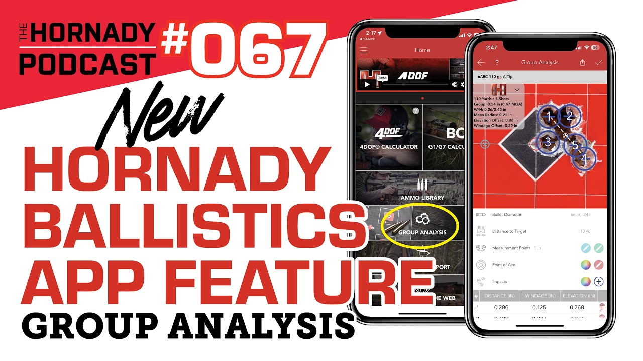 Ep. 067 - NEW Hornady Ballistics App Feature - GROUP ANALYSIS