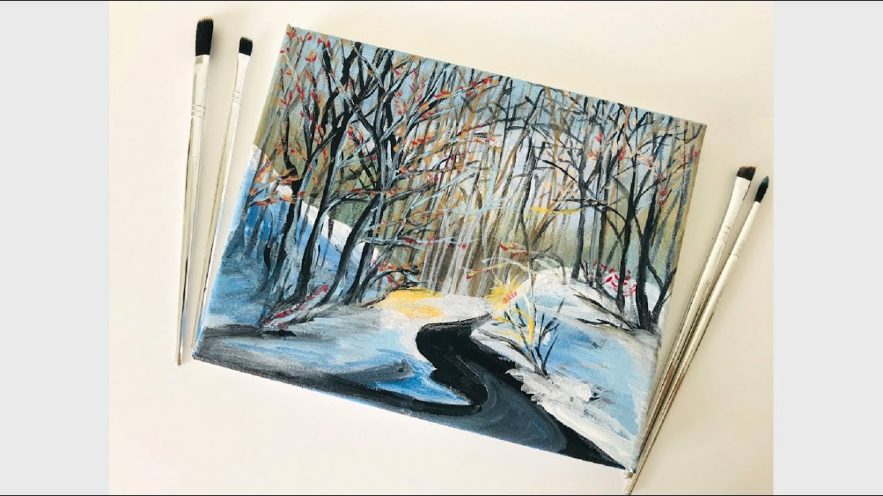 Color Challenge Week 6 | Winter Scene Painting |Learn How to Develop a Snow Scene