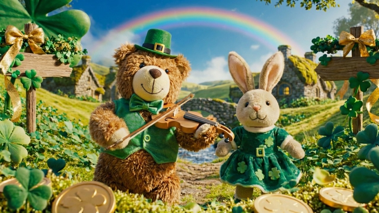 ☘️ 2026 St. Patrick's Day Plush Ambience | Cozy Irish Village & Uplifting Celtic Music (4K)