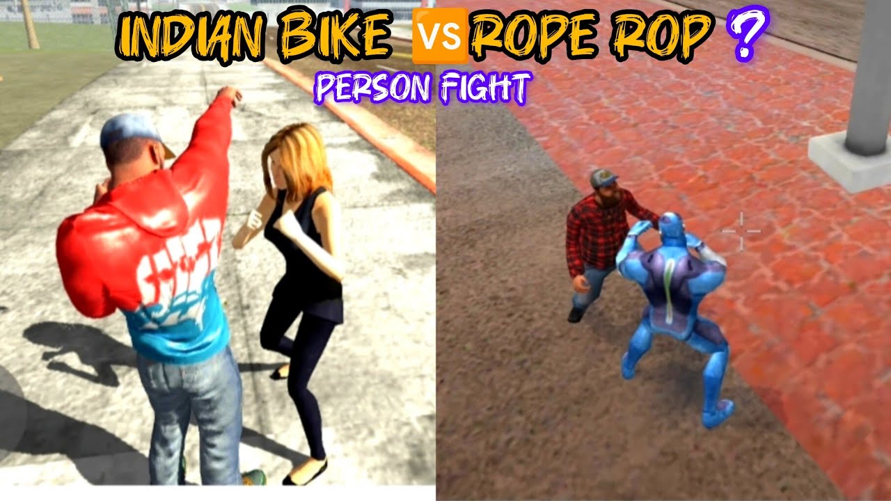 Rope rope  🆚India bike fight for public
