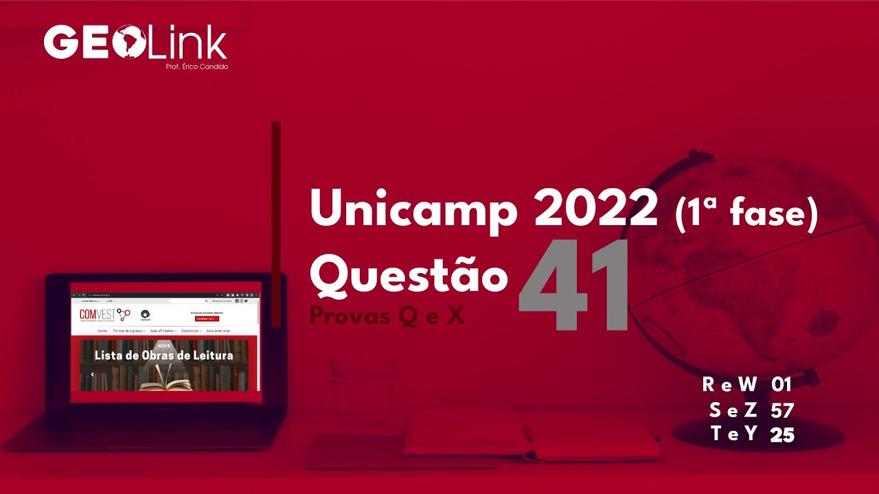 Unicamp 2022 (primeira fase): questão 41 (Provas Q e X)