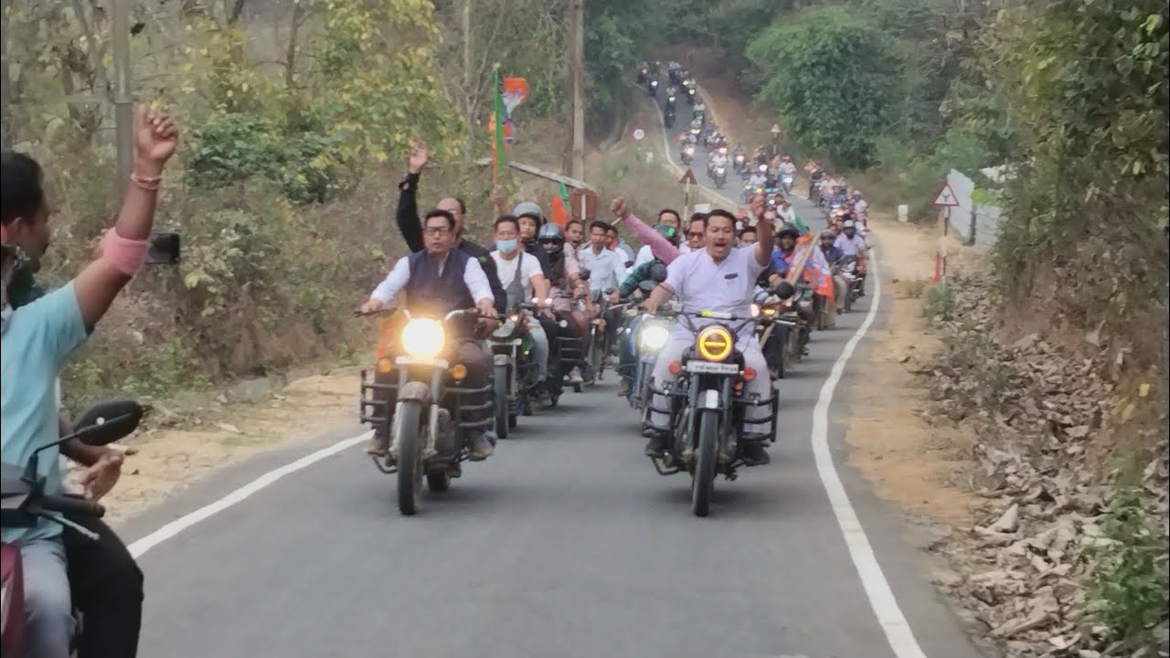 live Bjp Mass Bike Rally Bujingnagar-Wakhinagar ADC Village constituency