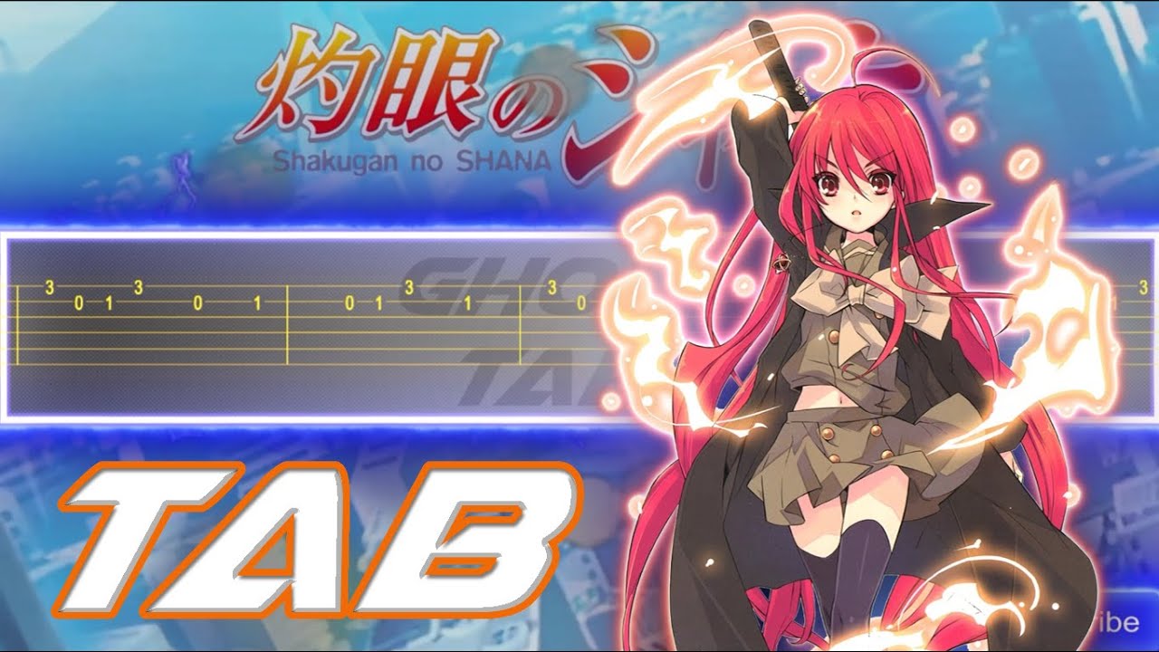 Shakugan no Shana Opening 1 - Hisyoku No Sora (Guitar Tab 譜 Tutorial)