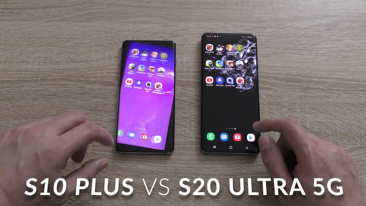 Samsung Galaxy S20 Ultra 5G vs Samsung Galaxy S10 Plus - Comparison speed test and camera comparison