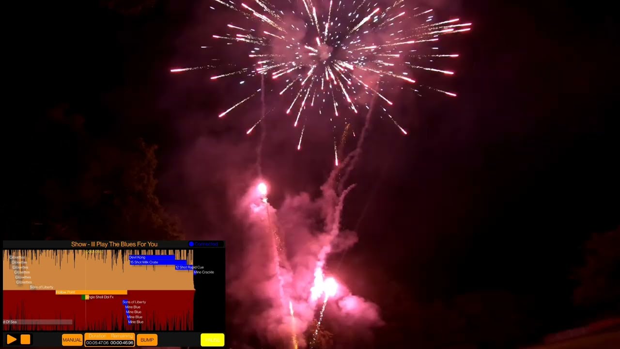 I'll Play The Blues For You. Pyromusical with Crackle Cube android app screen capture inset.