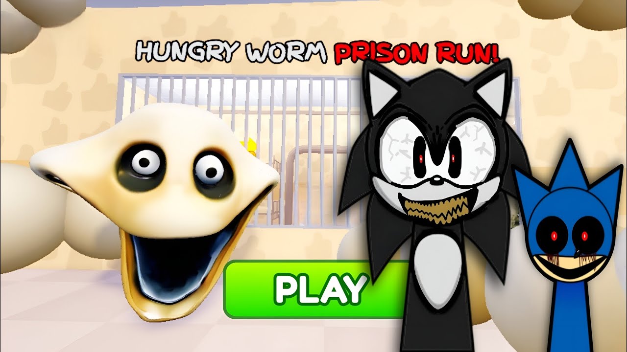 SONIC SPRUNKI vs HUNGRY WORM 