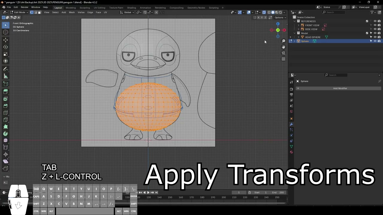 TUTORIAL「Part 1/2」Making your OWN Model for a Plush Sewing Pattern in Blender -  (Beginner friendly)