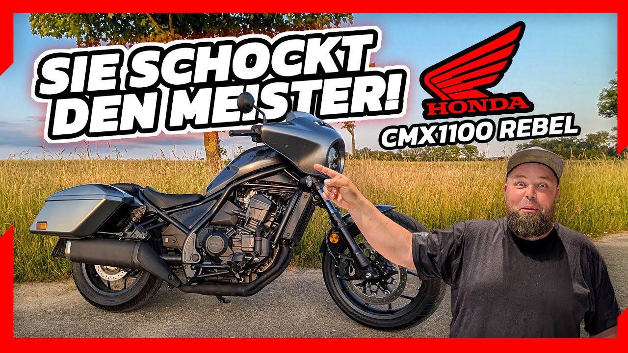 Sie schockt den Meister! Honda CMX1100 Rebel Powercruiser: DCT,  Beschleunigung, Verbrauch, Display