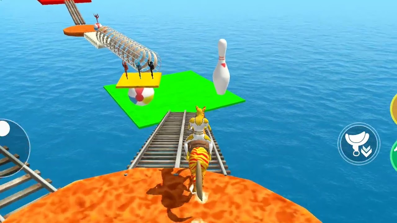 Spider-Man & horse race challenge in water Bridge  -GTA V
