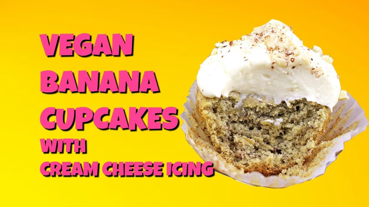 Vegan Banana Cupcakes with Cream Cheese Icing || Gretchen's Vegan Bakery
